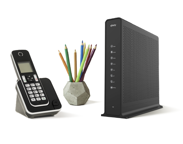 Modem and home phone